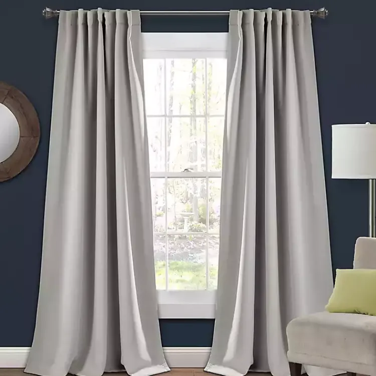 Kirklands Home Light Blackout Curtain Panel Set, 84 in. Gray Online