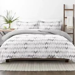 Kirklands Home Light Gray Chevron 3-Pc. Queen Duvet Cover Set Hot