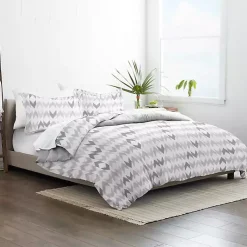Kirklands Home Light Gray Chevron 3-Pc. Queen Duvet Cover Set Hot