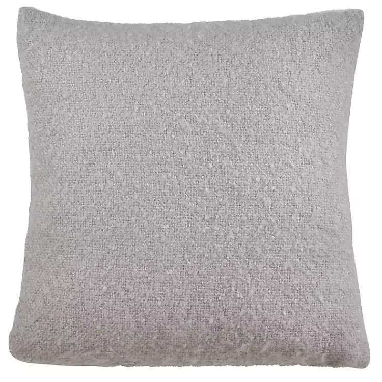 Pillows>Kirklands Home Light Faux Mohair Pillow, 22x22 in. Gray