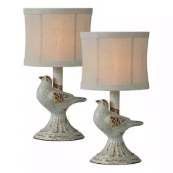 Kirklands Home Light June Bird Mini Table Lamps, Set of 2 Gray Discount