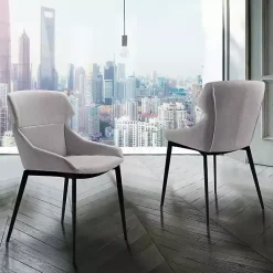 Kirklands Home Light Kenna Dining Chairs, Set of 2 Gray Outlet