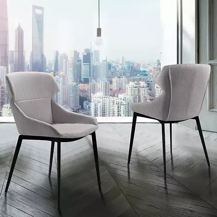 Kirklands Home Light Kenna Dining Chairs, Set of 2 Gray Outlet