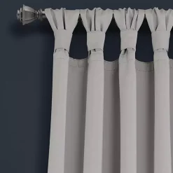 Kirklands Home Light Knotted Curtain Panel Set, 84 in. Gray Sale