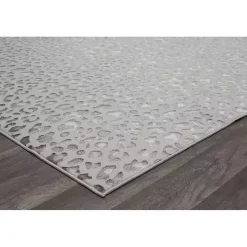 Kirklands Home Light Leopard Textured Area Rug, 8x10 Gray New
