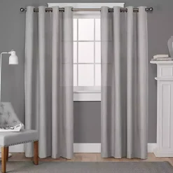 Kirklands Home Light Lila Curtain Panel Set, 108 in. Gray Outlet