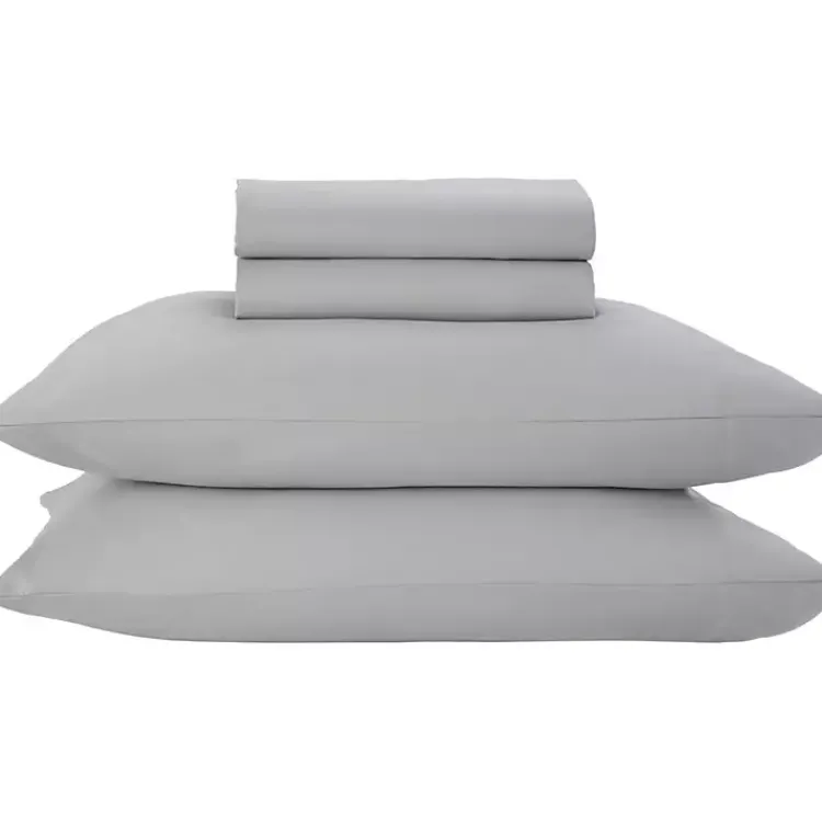 Kirklands Home Light Microfiber 4-pc. Queen Sheet Set Gray Outlet