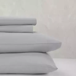 Kirklands Home Light Microfiber 4-pc. Queen Sheet Set Gray Outlet