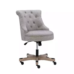 Kirklands Home Light Miller Tufted Office Chair Gray Outlet