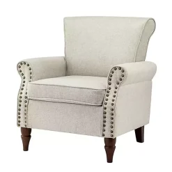 Kirklands Home Light Miriam Nailhead Trim Armchair Gray Discount