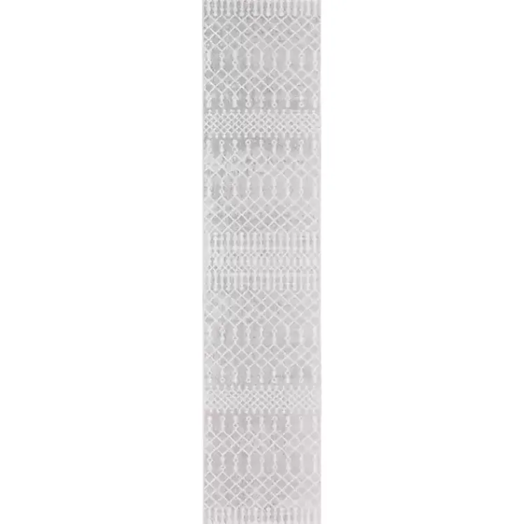 Kirklands Home Light Moroccan Washable Runner, 2x10 Gray Outlet