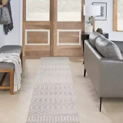 Kirklands Home Light Moroccan Washable Runner, 2x10 Gray Outlet