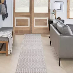Kirklands Home Light Moroccan Washable Runner, 2x8 Gray Discount