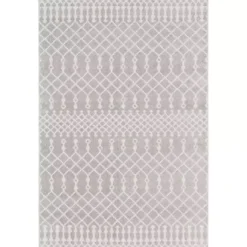 Kirklands Home Light Moroccan Washable Area Rug, 4x6 Gray Online