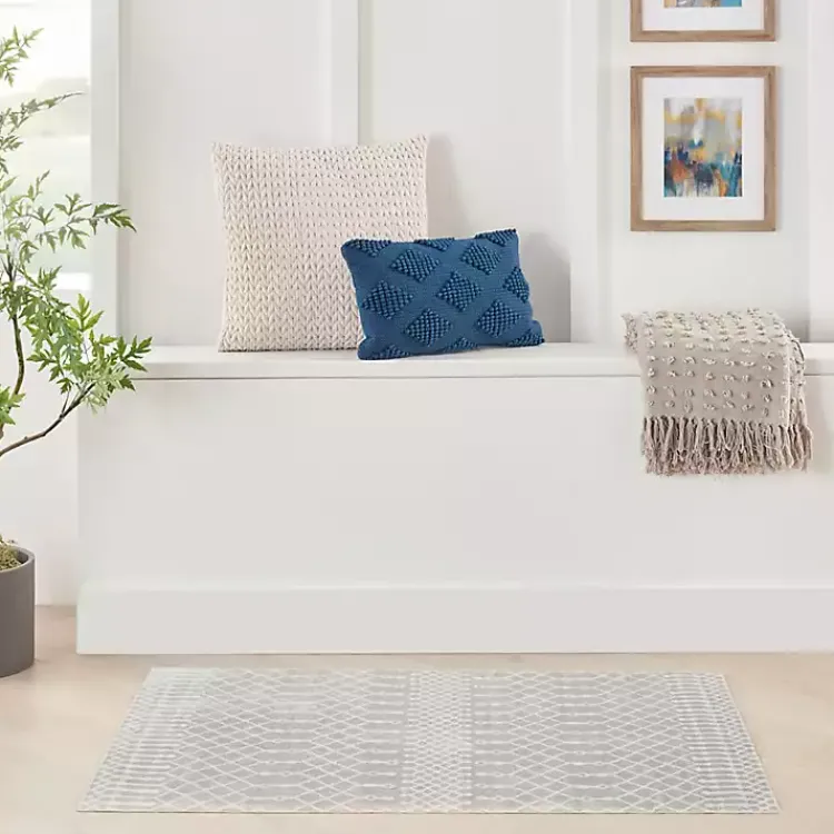 Kirklands Home Light Moroccan Washable Area Rug, 4x6 Gray Online
