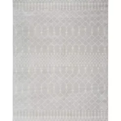 Kirklands Home Light Moroccan Washable Area Rug, 5x7 Gray Online