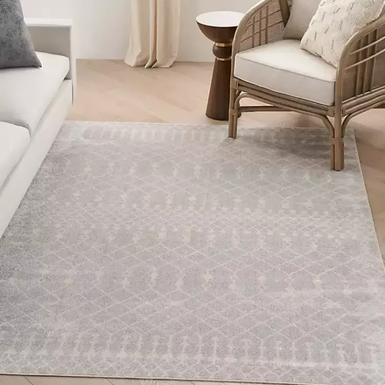 Kirklands Home Light Moroccan Washable Area Rug, 5x7 Gray Online