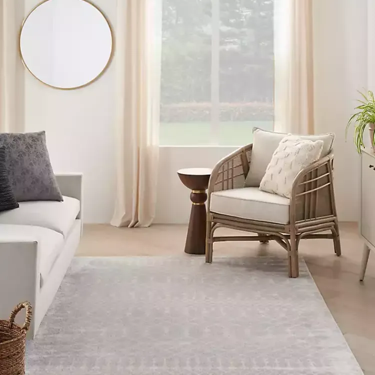 Kirklands Home Light Moroccan Washable Area Rug, 5x7 Gray Online