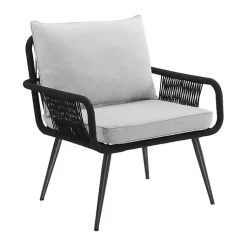 Kirklands Home Light Gray Rope Frame 2-pc. Outdoor Arm Chair Set Clearance