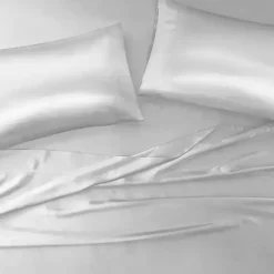 Kirklands Home Light Satin King 2-pc. Pillow Case Set Gray New