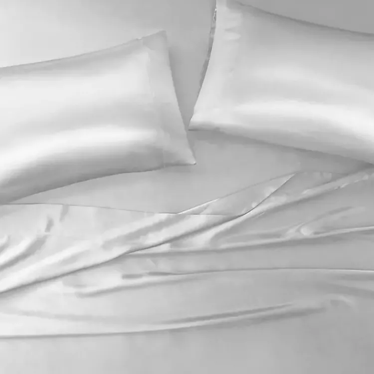 Kirklands Home Light Satin King 2-pc. Pillow Case Set Gray New