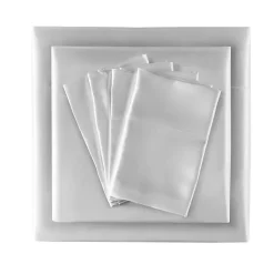 Kirklands Home Light Satin 6-pc. King Sheet Set Gray Discount