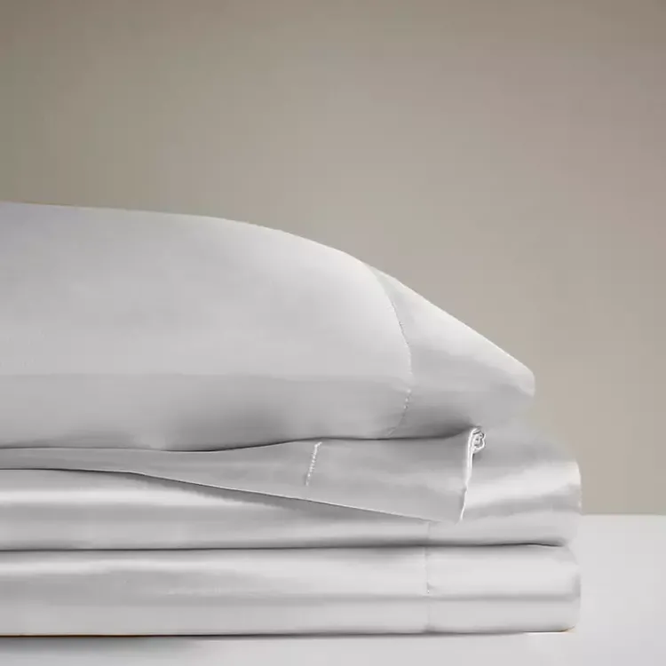 Kirklands Home Light Satin 6-pc. Queen Sheet Set Gray Sale
