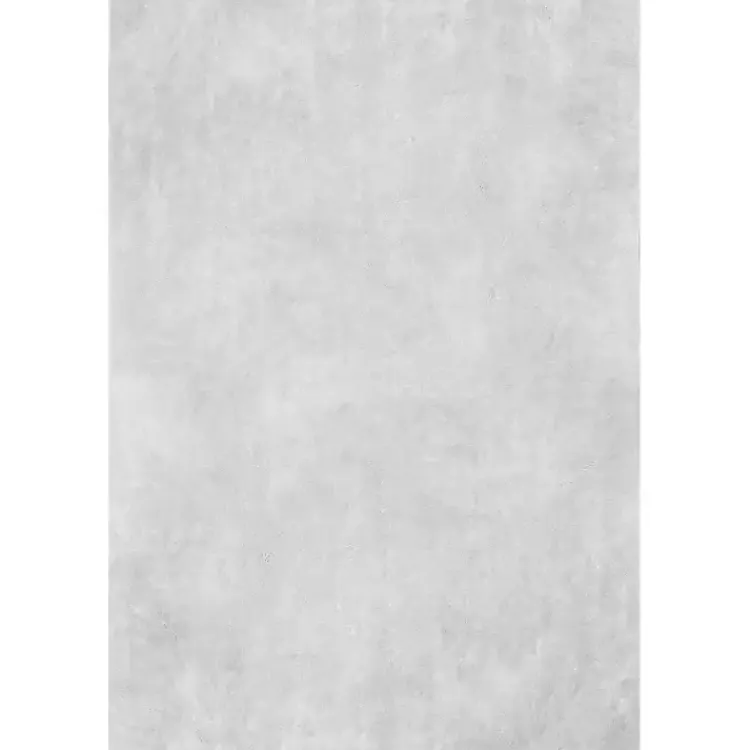 Kirklands Home Light Gray Shag Washable Area Rug, 5x8 Outlet