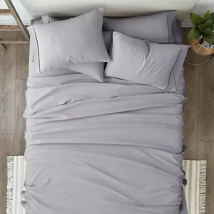 Kirklands Home Light Soft 6-pc. California King Sheet Set Gray Outlet