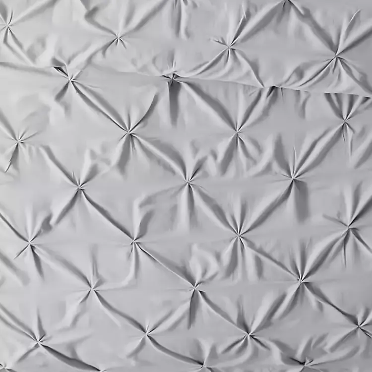 Kirklands Home Light Soft Pinched 3-pc. King Duvet Cover Set Gray Hot