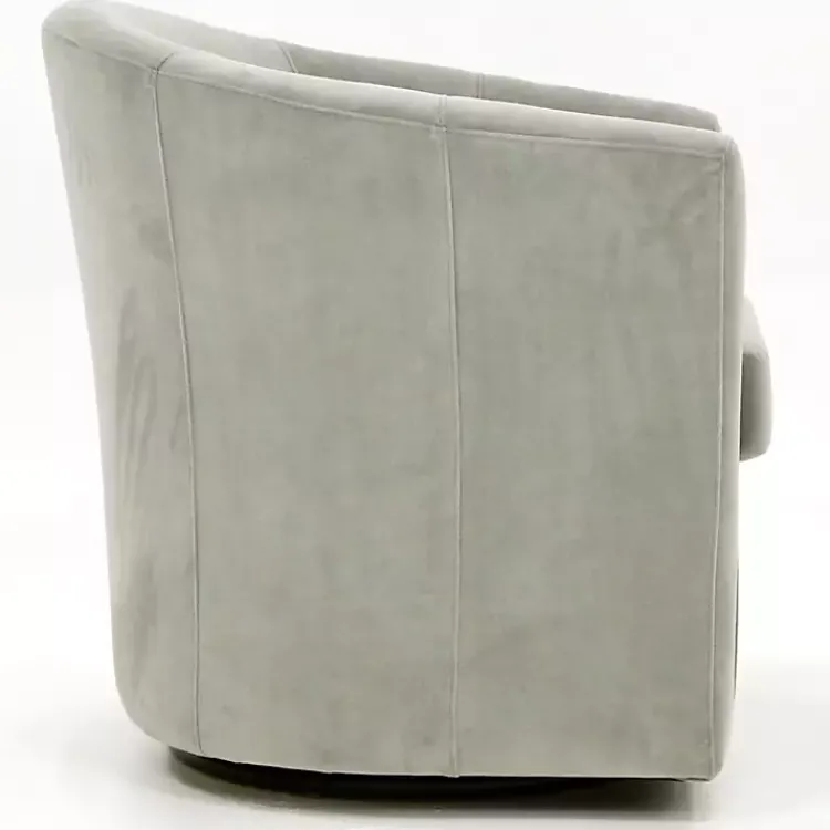 Kirklands Home Light Swivel Barrel Accent Chair Gray Outlet