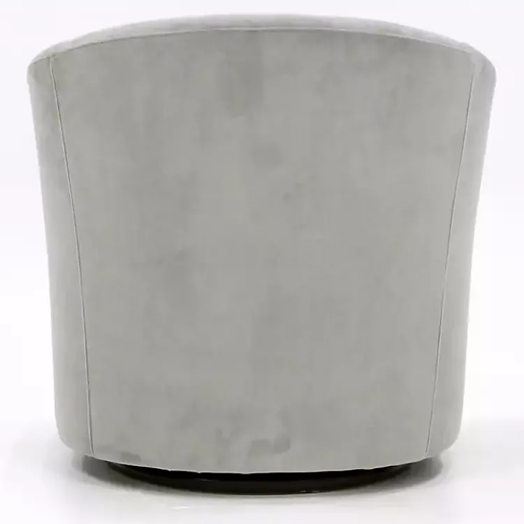 Kirklands Home Light Swivel Barrel Accent Chair Gray Outlet