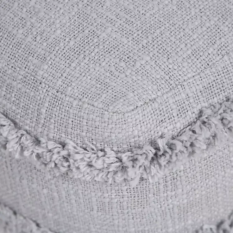 Poufs & Floor Cushions>Kirklands Home Light Tufted Stripe Cotton Square Pouf Gray