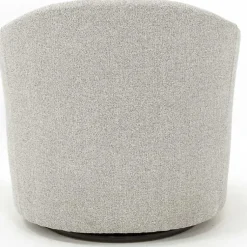 Kirklands Home Light Tufted Swivel Barrel Accent Chair Gray Sale