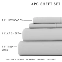 Kirklands Home Light Ultra Soft 3-pc. Twin Sheet Set Gray Clearance
