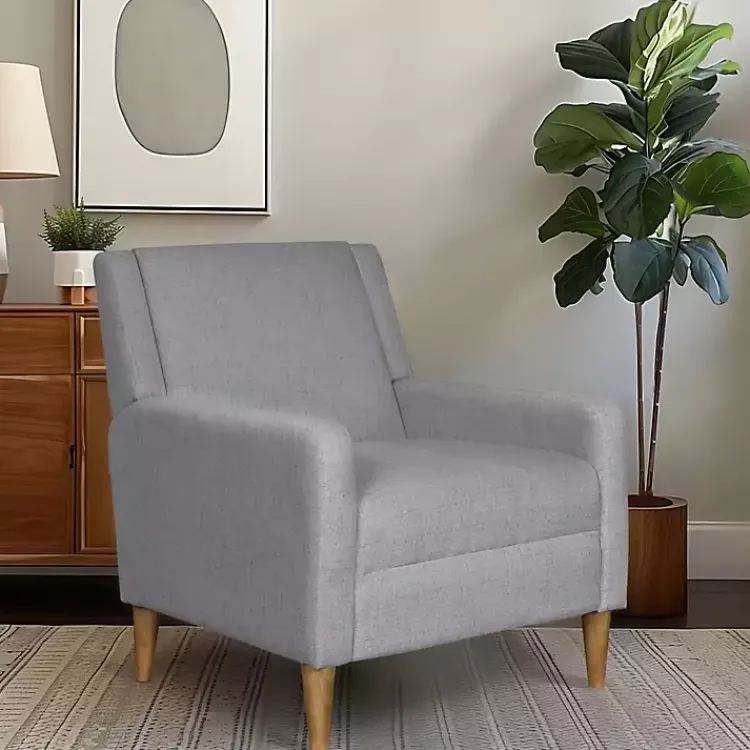 Kirklands Home Light Upholstered Juno Accent Chair Gray