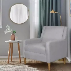 Kirklands Home Light Upholstered Juno Accent Chair Gray