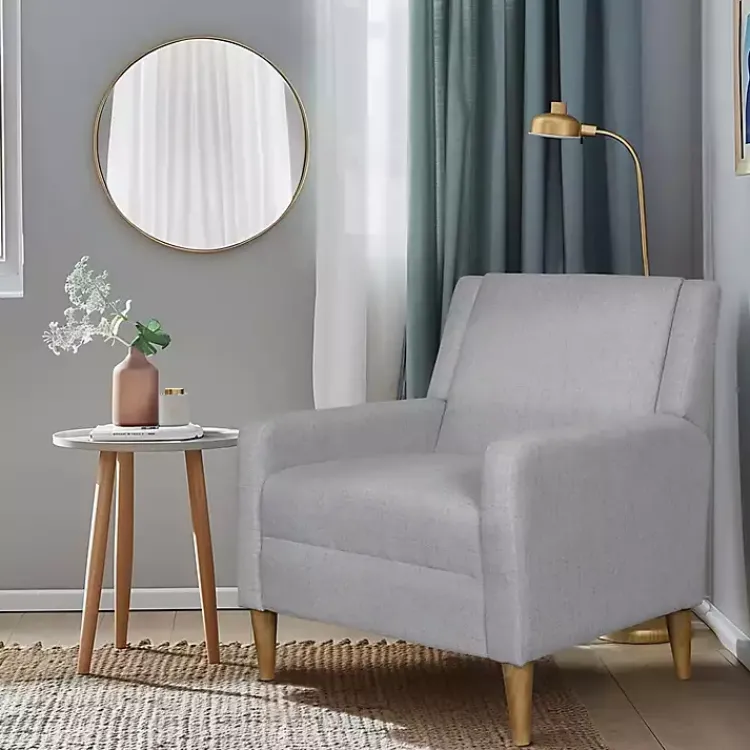 Kirklands Home Light Upholstered Juno Accent Chair Gray