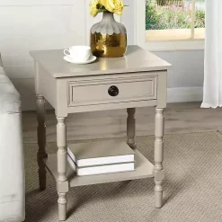 Kirklands Home Light Wood Barrett Accent Table Gray Online