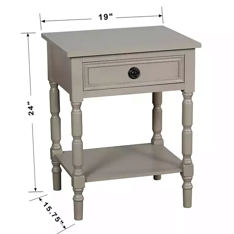 Kirklands Home Light Wood Barrett Accent Table Gray Online