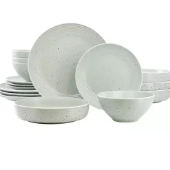 Kirklands Home Light Emilia Stoneware 16-pc. Dinnerware Set Green Outlet