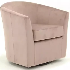 Kirklands Home Light Swivel Barrel Accent Chair Pink Discount