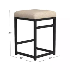 Kirklands Home Light Upholstered Counter Stool Tan Best