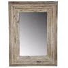 Kirklands Home Light Whitewashed Wood Rectangular Wall Mirror New