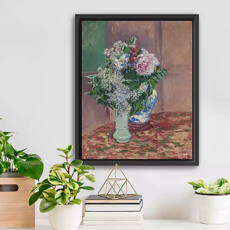 Kirklands Home Lilacs and Peonies Framed Canvas Art Print Outlet
