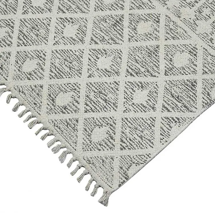Kirklands Home Lilia Gray Geo Stripe Flatweave Runner, 2x8 Clearance