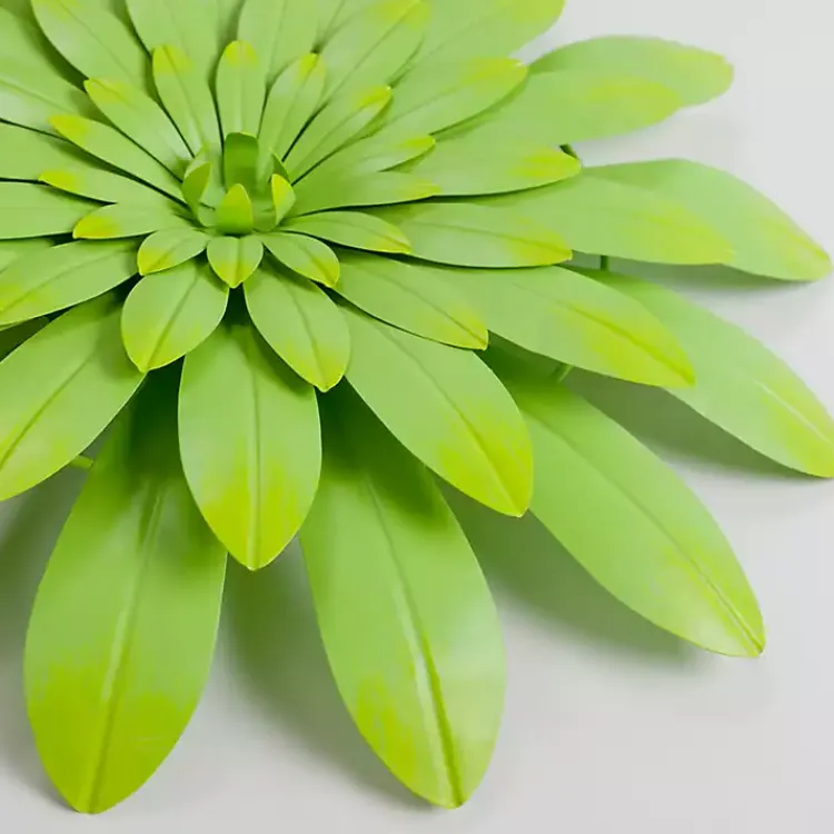 Kirklands Home Lime Metal Flower Outdoor Wall Plaque Green Online