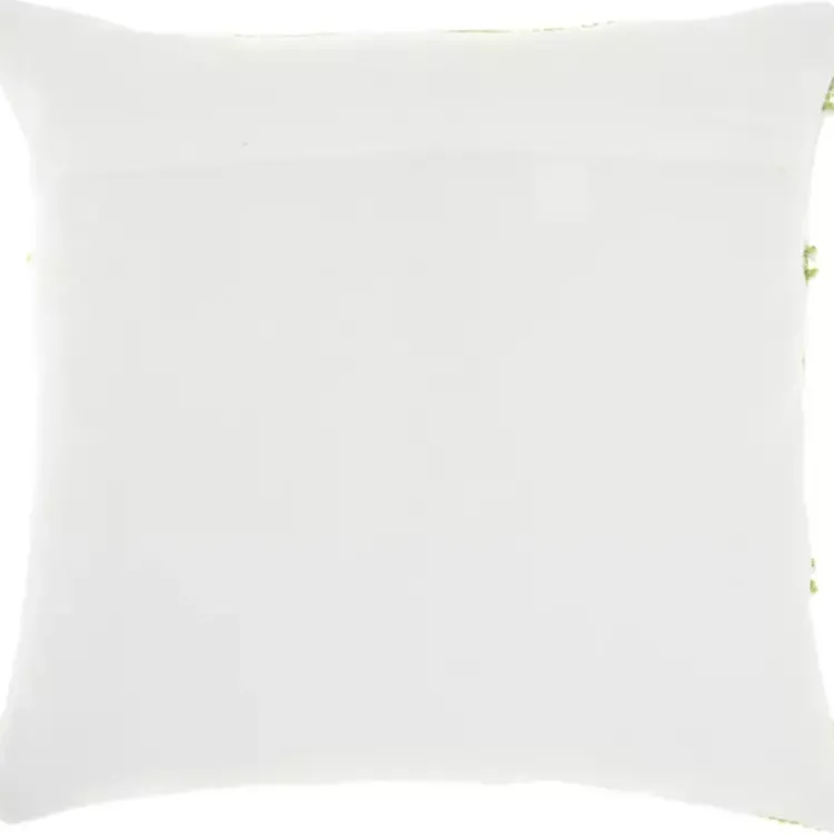 Kirklands Home Lime Woven Stripe Reversible Outdoor Square Pillow Best