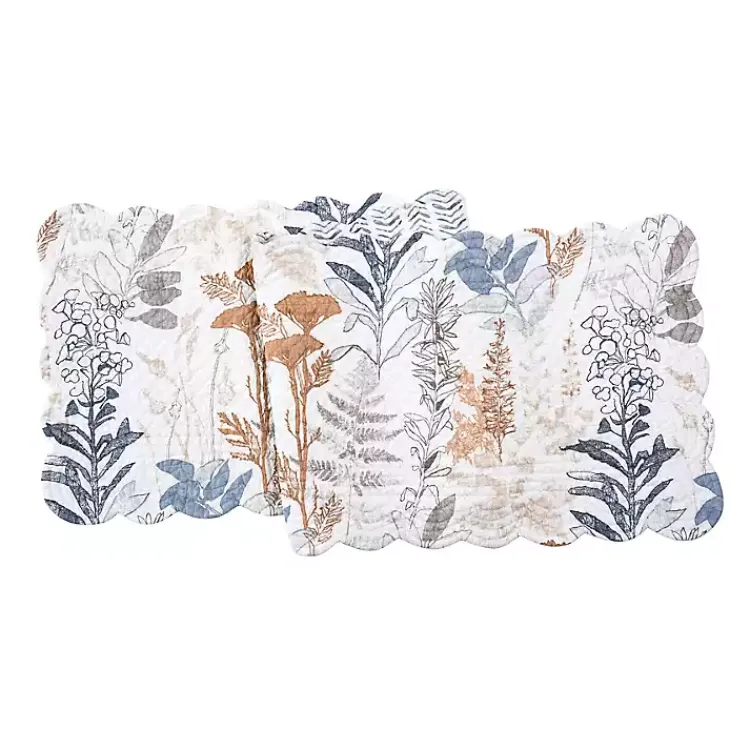 Kirklands Home Lina Floral Scalloped Table Runner Multi Hot