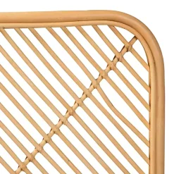 Kirklands Home Linear Rat Wall Mounted Queen Headboard Tan Best